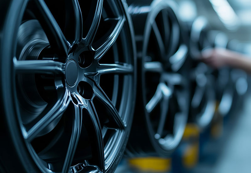 Autofelgen in Werkstatt